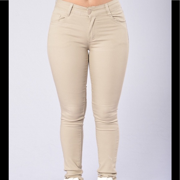 ladies tan jeans